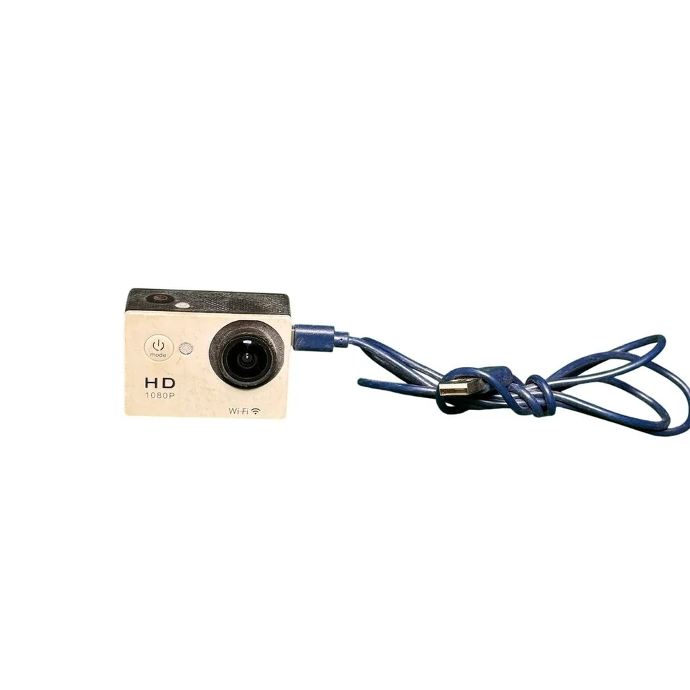 HD 1080P Wi-Fi Action Camera Digital Video Recorder White‎ Black Untested